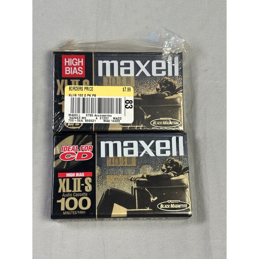 Maxell XLII-S 100 High Bias Type II Audio Cassette Tapes 2-Pack Sealed Vintage